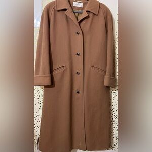 Vintage Eastex Brown Wool Trench Coat Made in England